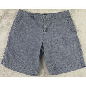 Marc Anthony Mens Size 36‎ Blue Chambray Cotton Shorts Preppy Classic Chinos